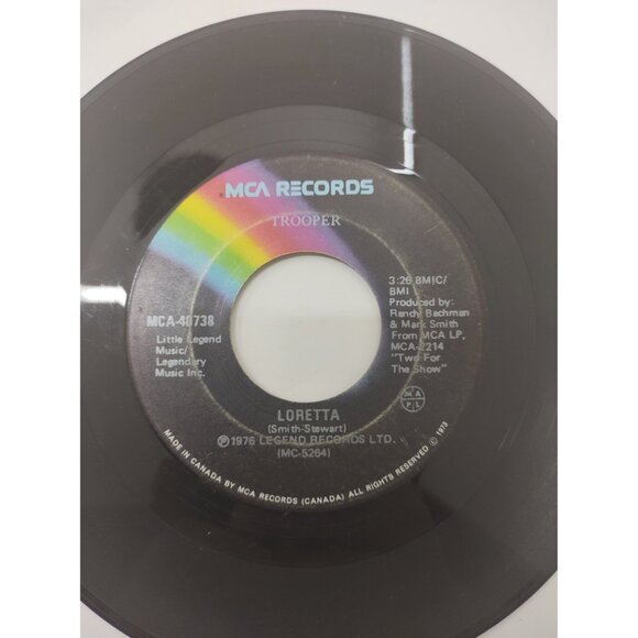 Trooper We’re Here for a Good Time 7" 45 Vinyl Single MCA MCA-40738 - Picture 5 of 5